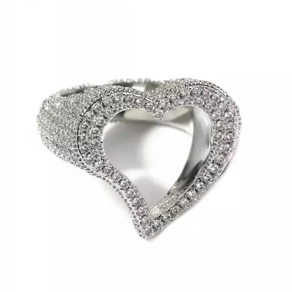 Heart Ring Size 7 Silver 83 B 8